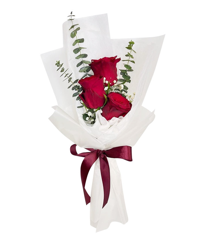 I Love You I 3 Stunning Red Rose Bouquet